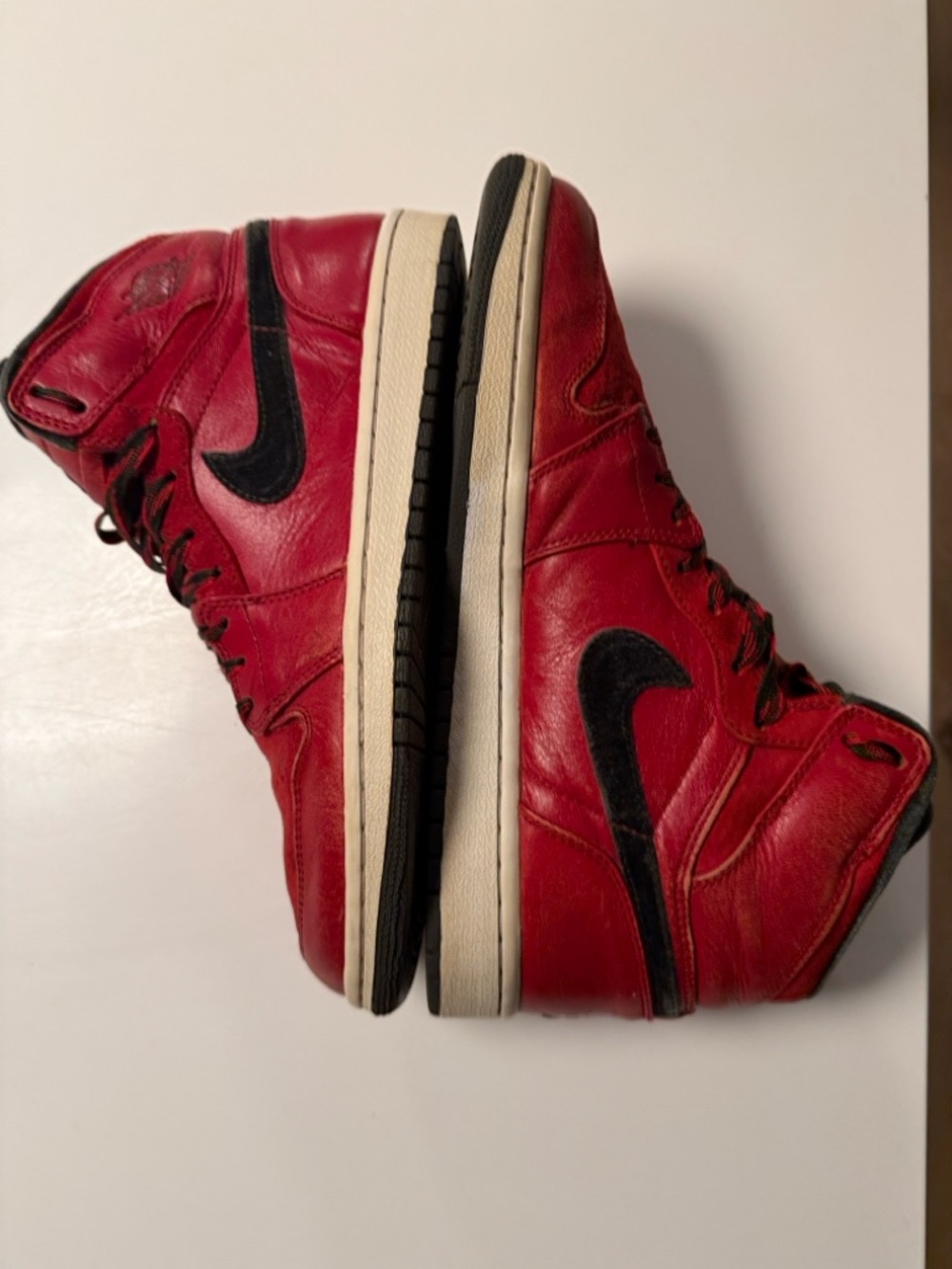 Jordan Red and Black High-Top Sneakers